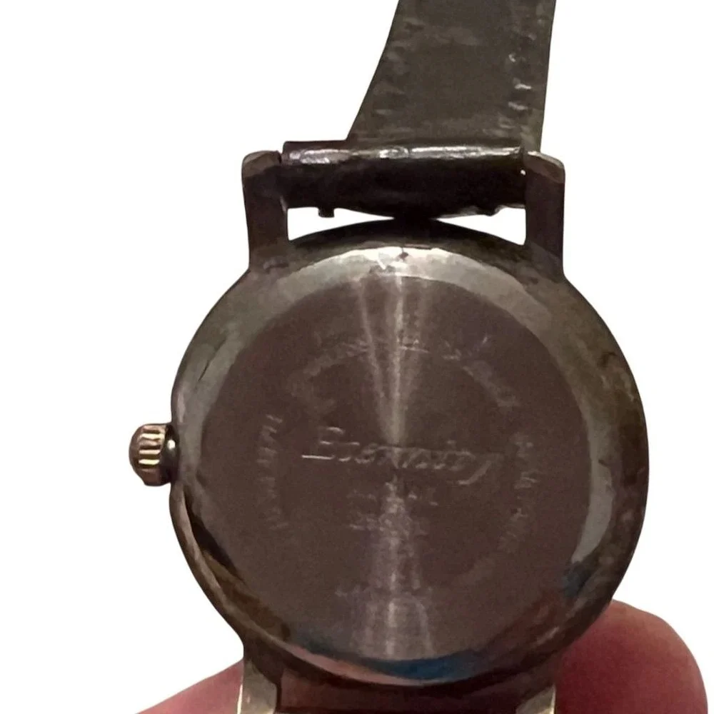 Eternity Women's WATCH Quartz Wristwatch Gold Dial Brown Leather Band tested‎